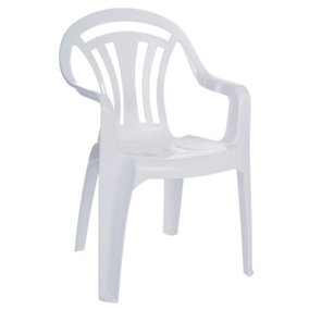 Outdoor Garden 1 x Chairs Furniture Waterproof Set Low Back Plastic Seat