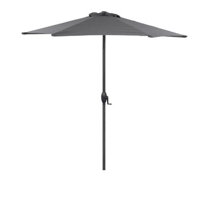 Outdoor Garden Aluminium Havana Grey 2.7m Parasol Charcoal Parasol