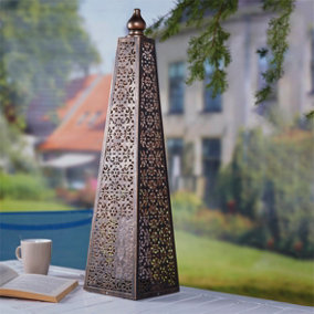 Outdoor Garden Battery Powered Luxor Style Pyramid Lamp Light- 60cm