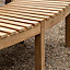 Outdoor / Garden Bench in teak wood - Santiago Curved Outdoor Bench in Teak