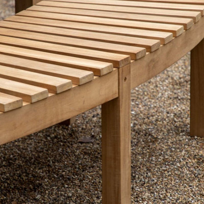 Outdoor / Garden Bench in teak wood - Santiago Curved Outdoor Bench in Teak