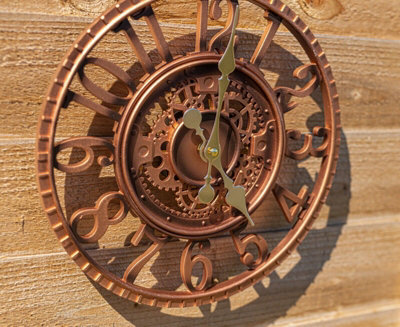Outdoor Garden Bronze Effect Mechanical Clock