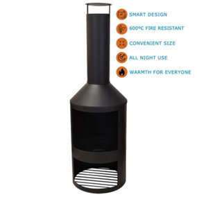 Outdoor Garden Chiminea Fire Pit Log Wood Burner