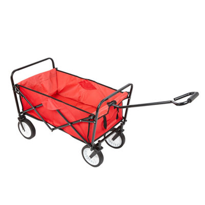 Outdoor Garden Folding Cart - Red