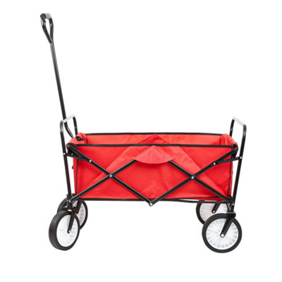 Outdoor Garden Folding Cart - Red