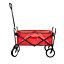 Outdoor Garden Folding Cart - Red