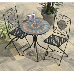 Outdoor Garden Furniture  Cairo Mosaic Cast Iron Bistro Set