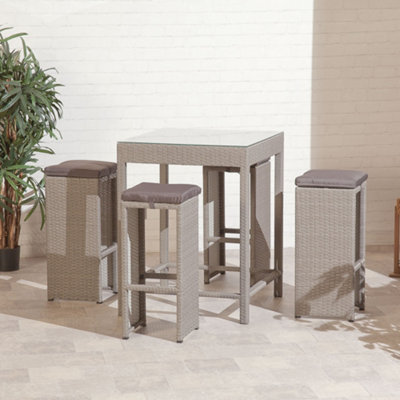 Outdoor Garden Furniture  Rochelle Outdoor 5 Piece Rattan Garden Bar Set