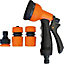 Outdoor Garden Hose Spray Gun Head with Fixing Kit