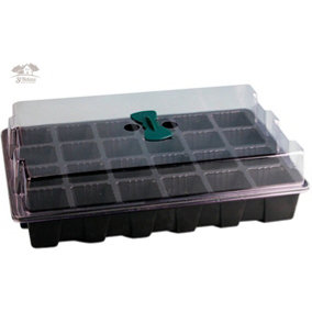 Outdoor Garden Seed Plant Flower Potting Propagator Tray with Lid- 24 Cells