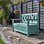 Outdoor Garden Storage Bench - Green