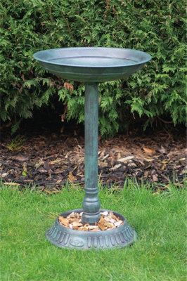 Outdoor Garden Strong Durable Freestanding Pedestal Wildlife Bird Bath