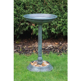 Outdoor Garden Strong Durable Freestanding Pedestal Wildlife Bird Bath with base
