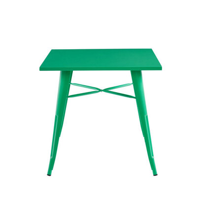 Outdoor Garden Table - Metal - L80 x W80 x H76 cm - Green