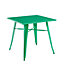 Outdoor Garden Table - Metal - L80 x W80 x H76 cm - Green