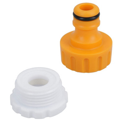 Outdoor Garden Tap Hose Threaded Tap Connector 3/4in with 1/2in Reducer 6pc