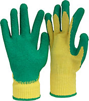 Outdoor Garden Unisex Easy Grip Gardening Gloves with Non Slip Latex Grip - Pair (SMALL)