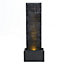 Outdoor Garden Wall Standing Water Feature Fountain with Warm Light W 340 x D 220 x H 980 mm
