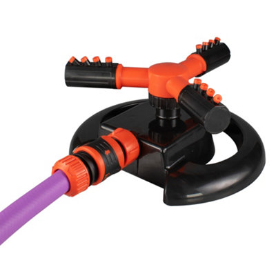 Outdoor garden watering/irrigation three arm multi-position rotating ...