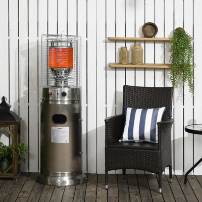 Outdoor Gas Patio Warmth 10KW Freestanding Bullet Style Warmth