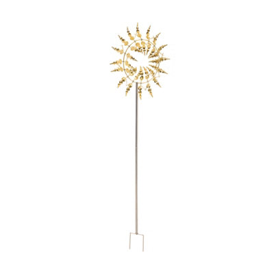 Outdoor Golden Metal Wind Spinner Windmill Weathervane for Yard Garden Patio Decoration