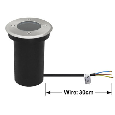 Outdoor Ground Walkover Lights GU10 IP67 Round Decking Light Stainless ...