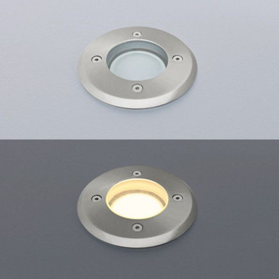 Outdoor Ground Walkover Lights GU10 IP67 Round Decking Light Stainless ...