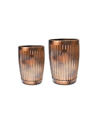 Outdoor Hampton Copper Planter Set of 2