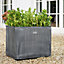Outdoor Hampton Rectangular Planter - Metal - L50 x W50 x H38 cm - Galvanised
