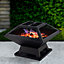 Outdoor Heating Garden Square BBQ Fire Pit