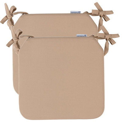Outdoor Indoor Seat Cushion Pads Water Resistant 40x40x5cm Beige 2