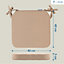 Outdoor Indoor Seat Cushion Pads Water Resistant - 40x40x5cm - Beige 2 Pack