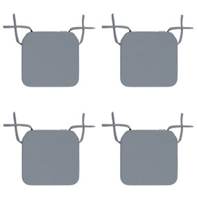 Outdoor Indoor Seat Cushion Pads Water Resistant  - 40x40x5cm - Grey 4 Pack
