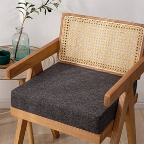 Outdoor Indoor Square Seat Cushion Dark Grey 45 x 45cm