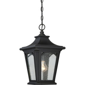 Outdoor IP44 1 Bulb Chain Lantern Mystic Black LED E27 60W