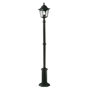 Outdoor IP44 1 Bulb Lamp Post Black LED E27 100W Bulb Traditional d00309