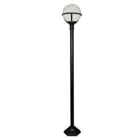 Outdoor IP44 1 Bulb Lamp Post Black LED E27 100W Bulb Traditional d01071