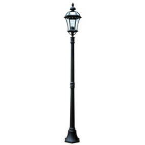 Outdoor IP44 1 Bulb Lamp Post Black LED E27 100W Bulb Traditional d01127