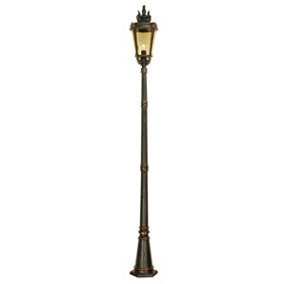 Outdoor IP44 1 Bulb Lamp Post Weathered Bronze LED E27 150W