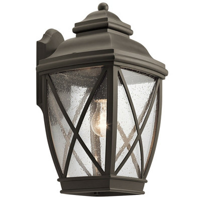 Outdoor Ip44 1 Bulb Wall Light Lantern Olde Bronze Led E27 60w D01822~5056199889914 01c MP?$MOB PREV$&$width=768&$height=768