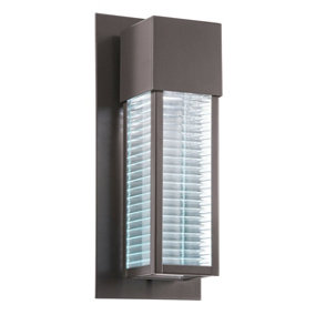 Outdoor IP44 Wall Light Architectural Bronze LED GU10 7W