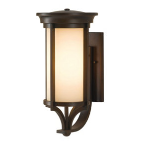 Outdoor IP44 Wall Light Heritage Bronze LED E27 100W