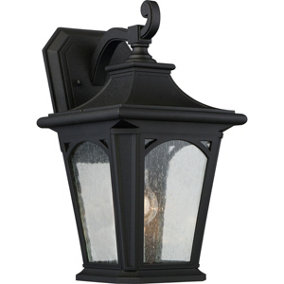 Outdoor IP44 Wall Light Sconce Mystic Black LED E27 100W Bulb External d02152