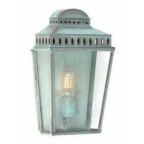 Outdoor IP44 Wall Light Sconce Verdigris LED E27 100W Bulb External d01944