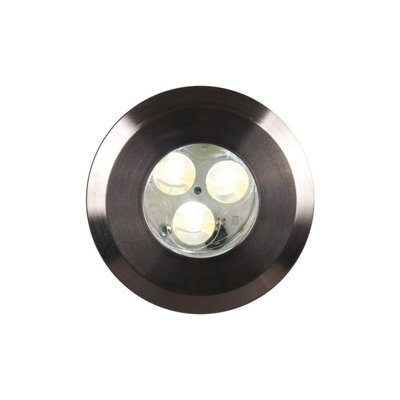 Outdoor IP65 3 Bulb Spot Lights Stainless Steel LED 1W Bulb Outside ...