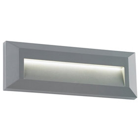 Outdoor IP65 Pathway Guide Light - Indirect 2W Warm White LED - Gray ABS Plastic