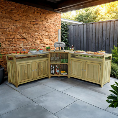 Outdoor Kitchen Range Set Garden Kitchen