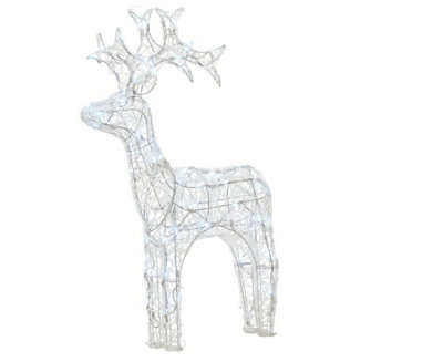 Outdoor LED Reindeer Christmas Decoration - Cool White Lights - 89cm High Price Comparisons | Compare The Build
