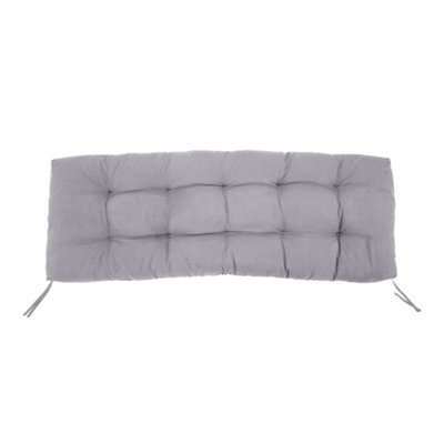 Outdoor Light Grey Garden Sofa Cushion Chair Bench Seating Cushion With Ties Seat Pads