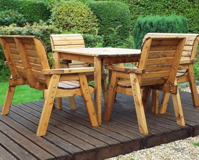 6 seater deals wooden garden furniture